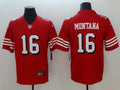 Men's San Francisco 49ers Joe Montana #16 Red Game Player Jerseys