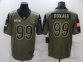 Men's Los Angeles Rams Aaron Donald #99 Brown Game Player Jerseys