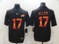 Men's Buffalo Bills #17 Josh Allen Black Alternate Game Jerseys