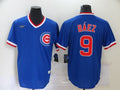 Men's Chicago Cubs Javier Baez #9 Blue Game Jerseys