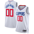 Men's LA Clippers White Swingman Custom Jerseys - Association Edition