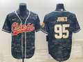 Men's Kansas City Chiefs Chris Jones #95 Grey Camouflage Game Jerseys Joint Edition