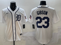 Men's Detroit Tigers Kirk Gibson #23 White Home Replica Player Jerseys