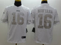 Men's San Francisco 49ers Joe Montana #16 White Stitched Game Jerseys