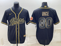 Men's San Francisco 49ers Jerry Rice #80 Black Player Jerseys Joint Edition