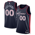 Men's Philadelphia 76ers Navy 2023/24 Custom Swingman Jerseys - City Edition