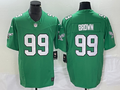 Men's Philadelphia Eagles Jerome Brown #99 Kelly Green Game Jerseys