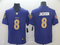 Men's Baltimore Ravens #8 Lamar Jackson Purple Jerseys
