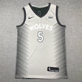 Men's Minnesota Timberwolves Anthony Edwards #5 Gray Swingman Player Jerseys