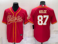 Men's Kansas City Chiefs Travis Kelce #87 Red Game Jerseys Joint Edition