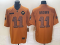 Men's Philadelphia Eagles A.J. Brown #11 Brown 2023 Salute To Service Limited Jerseys