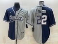 Men's Dallas Cowboys Emmitt Smith #22 Navy/Gray Game Jerseys Joint Edition