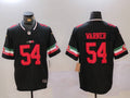 Men's San Francisco 49ers Fred Warner #54 Black Game Player Jerseys