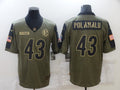Men's Pittsburgh Steelers Troy Polamalu #43 Brown Game Jerseys