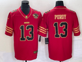 Men's San Francisco 49ers Brock Purdy #13 Red 75th Anniversary Game Jerseys