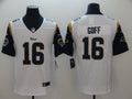 Men's Los Angeles Rams Jared Goff #16 White Game Jerseys