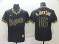 Men's Kansas City Royals Bo Jackson #16 Black Replica Baseball Jerseys