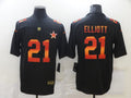 Men's Dallas Cowboys #21 Ezekiel Elliott Black Game Jerseys