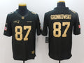 Men's New England Patriots Rob Gronkowski #87 Black Alternate Game Jerseys