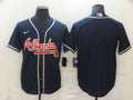 Men's Atlanta Braves Navy Replica Blank Jerseys