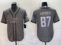 Men's Detroit Lions Sam LaPorta #87 Gray Game Jerseys Joint Edition