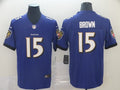 Men's Baltimore Ravens Marquise Brown #15 Purple Game Player Jerseys