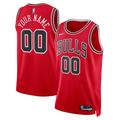 Men's Chicago Bulls Red Swingman Custom Jerseys - Icon Edition