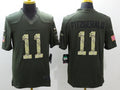 Men's Arizona Cardinals Larry Fitzgerald #11 Army Green Game Jerseys