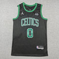 Men's Boston Celtics Jayson Tatum #0 Black Swingman Jerseys - Statement Edition