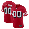 Custom San Francisco 49ers Scarlet Alternate Game Jerseys