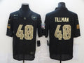 Men's Arizona Cardinals Pat Tillman #40 Black Player Game Jerseys