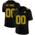 Custom1 Carolina Panthers Leopard Print Fashion Vapor Limited Jerseys Black Stitched American Football Jerseys
