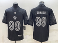 Men's Los Angeles Rams Aaron Donald #99 Black RFLCTV Limited Jerseys