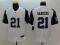 Men's Dallas Cowboys Deion Sanders #21 White Game Jerseys
