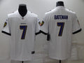 Men's Baltimore Ravens Rashod Bateman #7 White Game Jerseys