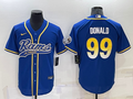 Men's Los Angeles Rams Aaron Donald #99 Blue Game Jerseys Joint Edition