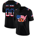Custom1 Cincinnati Bengals Football Black Limited Fashion Flag Stitched Jerseys American Football Jerseys