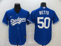 Men's Los Angeles Dodgers Mookie Betts #50 Blue Replica Baseball Jerseys