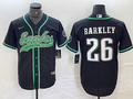 Men's Philadelphia Eagles Saquon Barkley #26 Black Player Jerseys Joint Edition