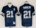 Men's Dallas Cowboys Deion Sanders Mitchell & Ness Navy Legacy Replica Player Jerseys