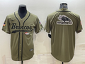 Men's Denver Broncos Olive 2022 Salute To Service Limited Jerseys