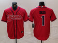 Men's Houston Texans Stefon Diggs #1 Red Game Jerseys