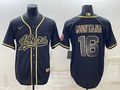 Men's San Francisco 49ers Joe Montana #16 Black Player Jerseys Joint Edition