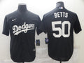 Men's Los Angeles Dodgers Mookie Betts #50 Black Replica Baseball Jerseys