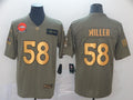 Men's Denver Broncos Von Miller #58 Brown Authentic Game Jerseys