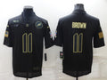 Men's Philadelphia Eagles A.J. Brown #11 Black Player Game Jerseys