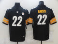 Men's Pittsburgh Steelers Najee Harris #22 Black Game Jerseys