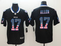 Men's Buffalo Bills Josh Allen #17 Black Game Jerseys
