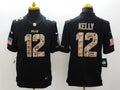 Men's Buffalo Bills Jim Kelly #12 Black Game Player Jerseys