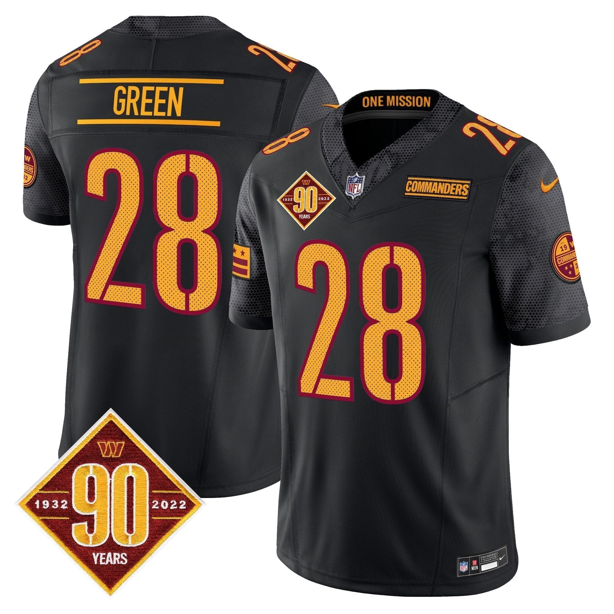 Men���s Washington Commanders 90th Anniversary Vapor Limited Jersey V4 ��� All Stitched
